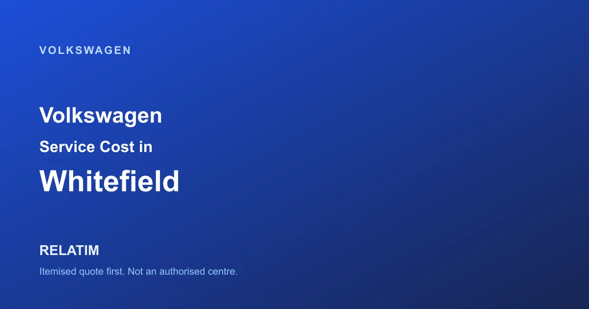 Volkswagen Service Cost in Whitefield, Bangalore